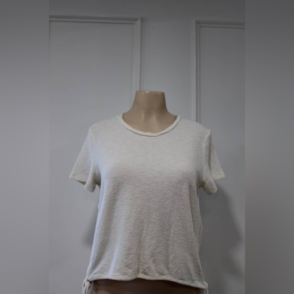 Whisper Cotton V-Neck Pocket Tank in Creston Stripe size S